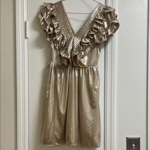 Entro Shimmering Gold Dress